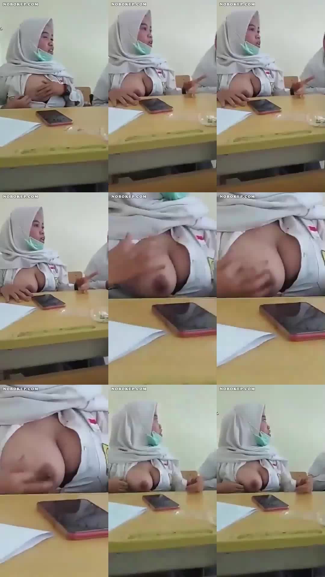 esma Hijab Tobrut Pamer Tetek di Kelas